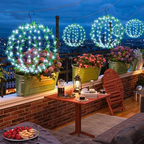 joomer solar ball lights outdoor, 2-pack 13in &, package contents