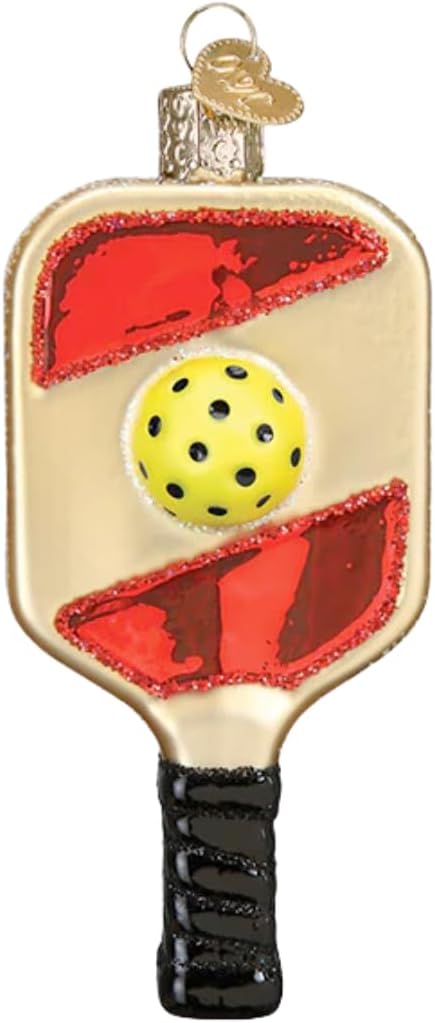 Old World Christmas Pickleball Paddle Blown Glass 2020 Unique Christmas Ornaments for Christmas Tree Decorations