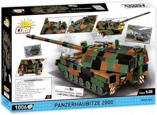 cobi armed forces panzerhaubitze 2000 tank building set showing dimensions