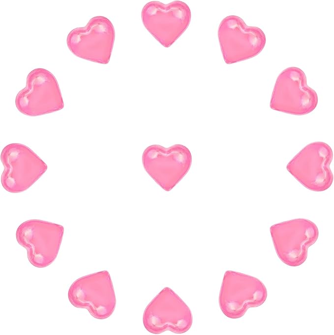 200pcs Pink Hearts Vase Filler Valentines Day Decorations, Acrylic Hearts Shaped Valentines Day Decor Plastic Heart Table Decor Pink