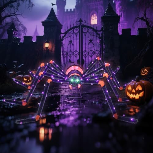 hoyechi halloween decorations giant spider 6.8ft - big, view 9