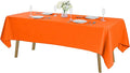 Rectangle Tablecloth 60x102 inch Washable Polyester Fabric Table Cloth for Wedding Party Dining Banquet Decoration（60x102, Orange）