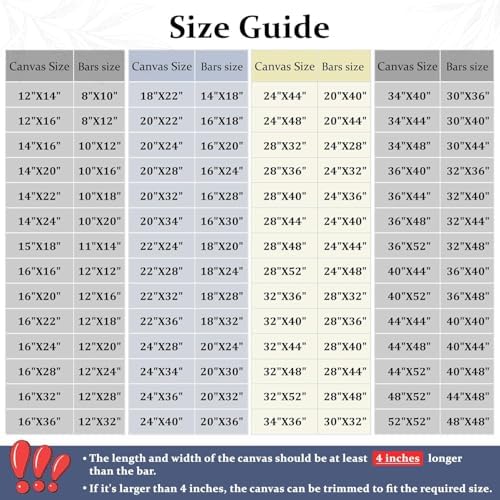 diy solid wood canvas frame kit with stretch, front angle view