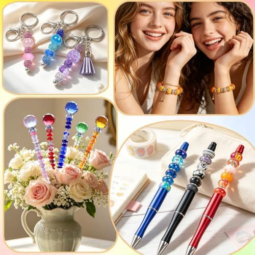 european craft beads large hole spacer beads, assorted showing dimensions