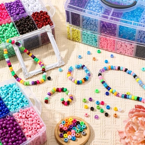 baderke 16000 pcs pony beads bulk with clear, main product view
