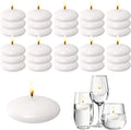 White Floating Candles 30Pcs, 1.45 Inch Diameter, 1.5 Hours Burn Time, Unscented Small Floating Candles for Wedding Party Bath Spa Valentine Christmas Home Romantic Decor