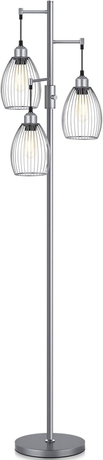 torondo dimmable industrial floor lamps for living room, front angle view
