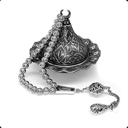 antique silver plated collection-worry beads-prayer beads-tesbih-tasbih-tasbeeh-misbaha-masbaha-subha-sebha-sibha (antique si