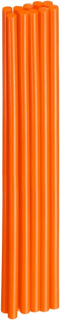 HARFINGTON 10pcs Hot Glue Sticks 0.28" Dia x 9.84" Long EVA Mini Hot Melt Adhesive Glue Stick for Hot Melt Gun Wood Plastic Glass Flowers Fabrics Foam, Orange