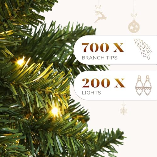 yitahome 6ft prelit green fraser fir pencil christmas shown in use
