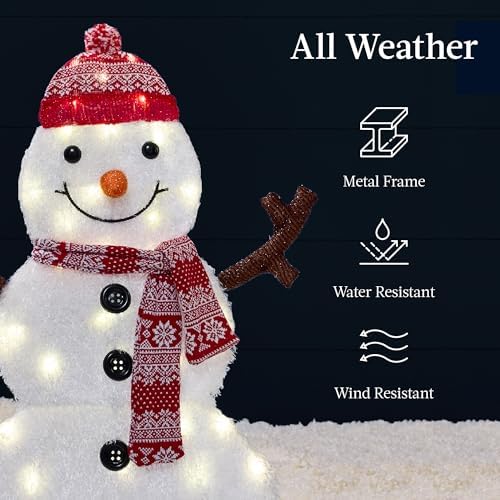 best choice products 4ft 4-piece 2d lighted christmas showing dimensions