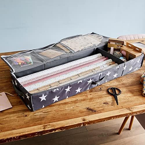 love it store it bag for wrapping paper shown in use