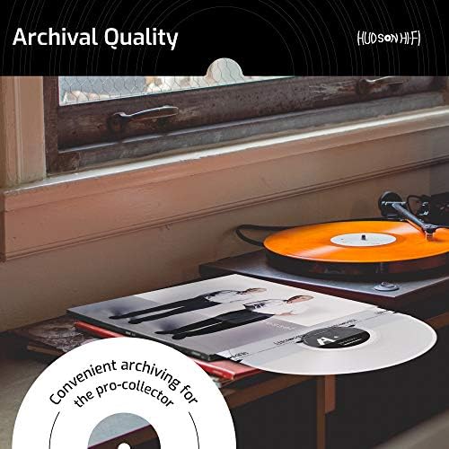 Hudson Hi-Fi Anti-Static Vinyl Record Sleeves - Durable Clear Disc Sleeves- P...