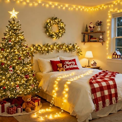 jmexsuss 168ft 600 led christmas lights outdoor waterproof showing dimensions