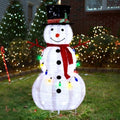 outvita outdoor christmas decorations 4ft lighted snowman, white, main product view
