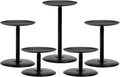 Homemory Christmas Metal Fall Candle Holders Stands for Pillar Candles Set of 5, Candleholder Sets for Table Centerpiece Fireplace (5, Black)