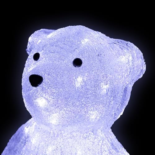 northlight 17" pre-lit acrylic polar bear display decoration-white, side view