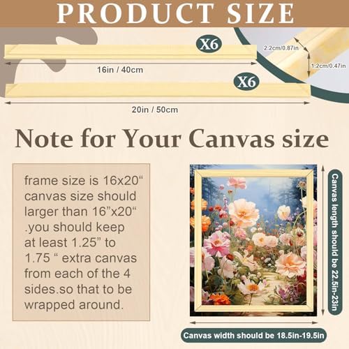 doublefill 3 pack canvas stretcher bars, 16x20 in shown in use