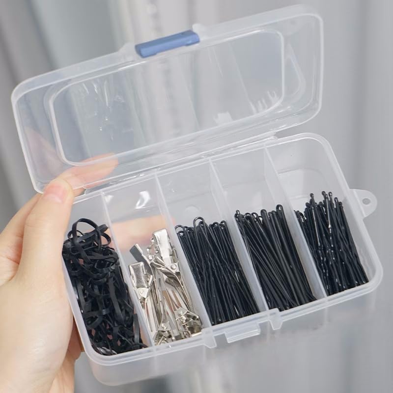 Mini Transparent Storage Case, 5-grid Dustproof Jewelry Storage Box, Travel Storage Box,Portable Storage Organizer, Transparently