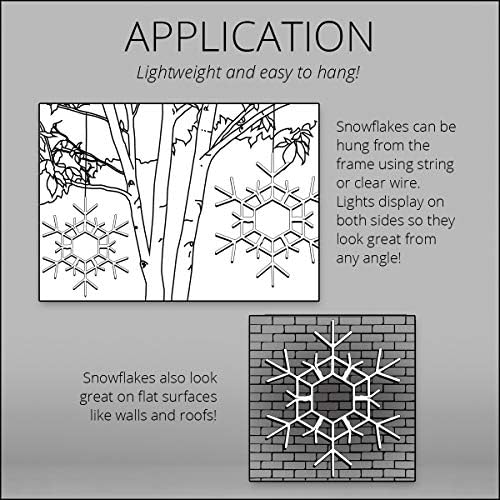 kringle traditions 36" folding cool white snowflake decoration, package contents