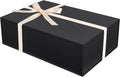 Brothersbox Black Gift Box 13.8"x9.1"x4.3" Large Gift Boxes for Presents with Magnetic Lid, Ribbon, Collapsible Boxes for Valentine's Day Mother's Day Christmas Birthday Wedding