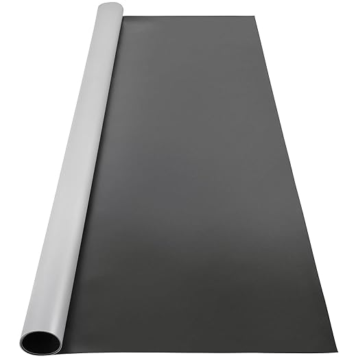 VEVOR Dance Floor Roll - 6.6x9.8ft, 0.06in Thick PVC Vinyl, Black/Grey Reversible, Non-Slip, Ballet & Jazz Style