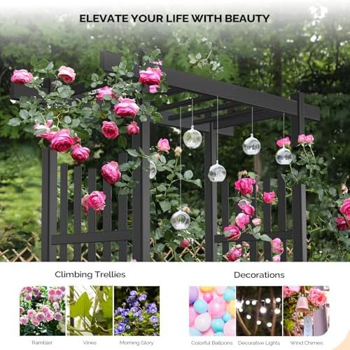 vingli garden arbor, pvc wedding arch for ceremony, package contents
