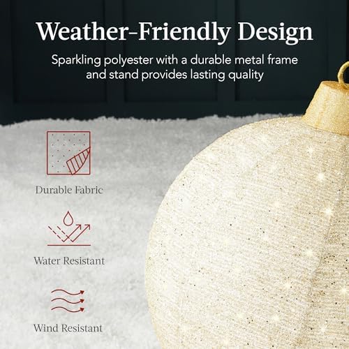 best choice products 2pc lighted pop-up outdoor christmas, package contents
