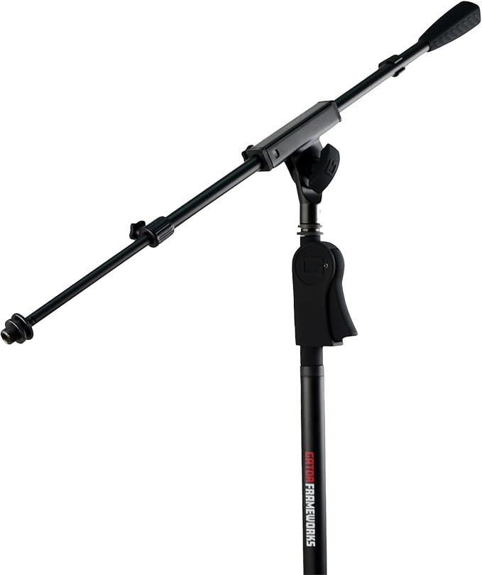 Gator Frameworks Deluxe Tripod Microphone Stand with Clutch Height Adjustment and Telescopic Boom Arm, (GFW-MIC-2120)