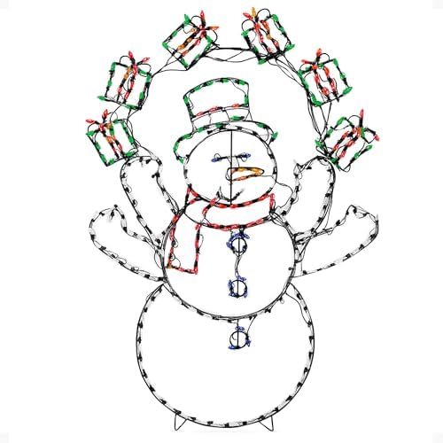 productworks snowman yard decoration - lighted led display, view 9