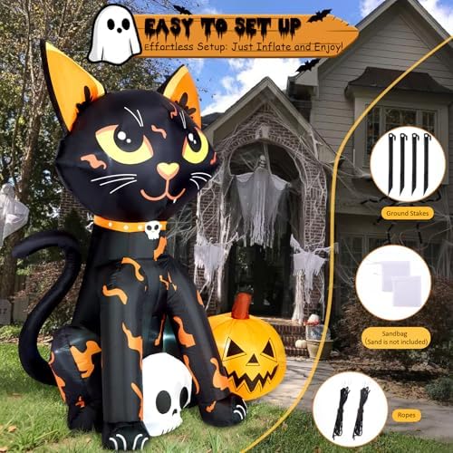 camuland 5ft halloween decorations outdoor, with built-in led, view 9