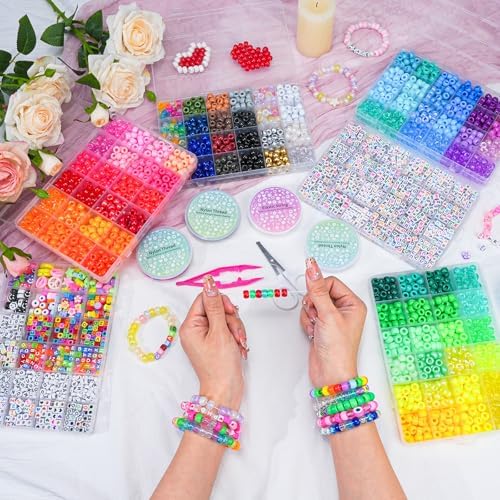 pony beads bracelet making kit, 6 boxes with, main product view