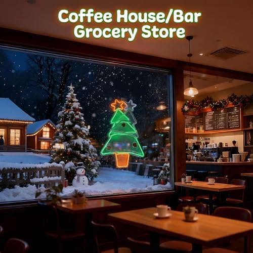 christmas tree neon sign, tree led neon light showing dimensions