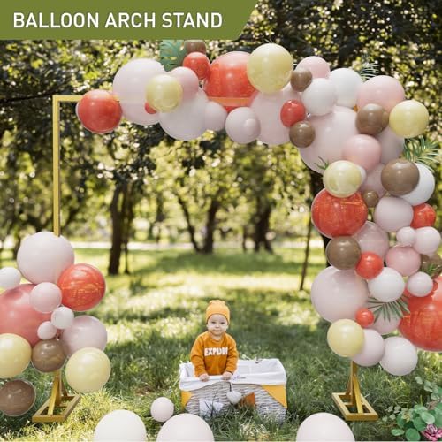 ogemxu 8.2ft backdrop stand, square wedding arch & showing dimensions