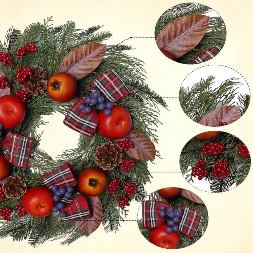 cynkeyee fall wreath for front door - 20, package contents