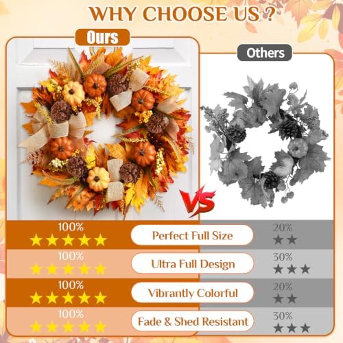 fall wreaths for front door outside, fall door shown in use