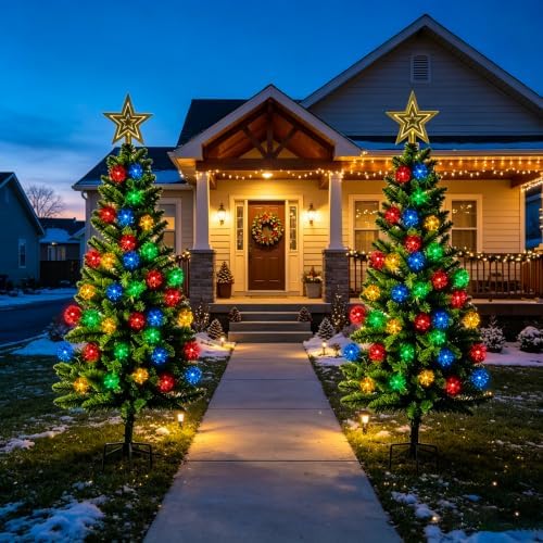 4ft 100led solar christmas tree for outdoor christmas, view 9