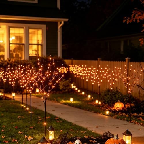 hairui lighted halloween tree branches with timer 32in showing dimensions