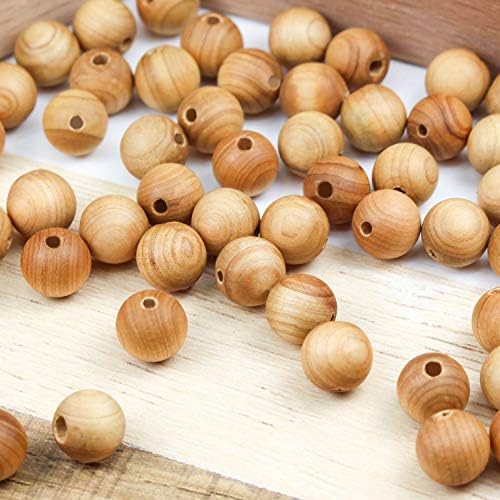 8mm natural sandalwood round beads gorgeous craft handmade, side view