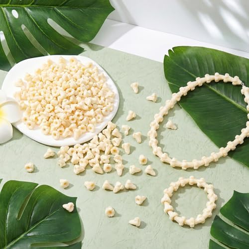 jutom 100 pcs puakenikeni flower beads hawaiian for showing dimensions
