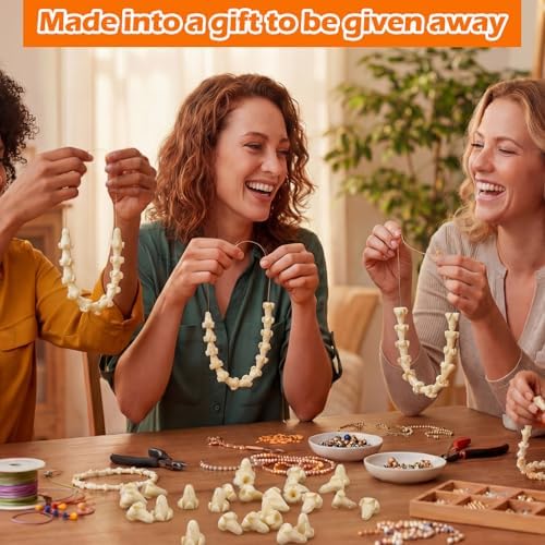 jutom 100 pcs puakenikeni flower beads hawaiian for, side view