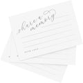Bliss Collections Silver Foil Share a Memory Cards, Pack of 50, 4x6 Cards for Wedding, Shower, Birthday, Funeral, Celebration of Life, Retirement, Graduation, Going Away, Life Memories, USA Made
