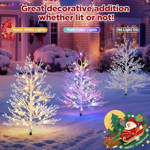 brightever 3ft artificial small christmas tree with lights, side view