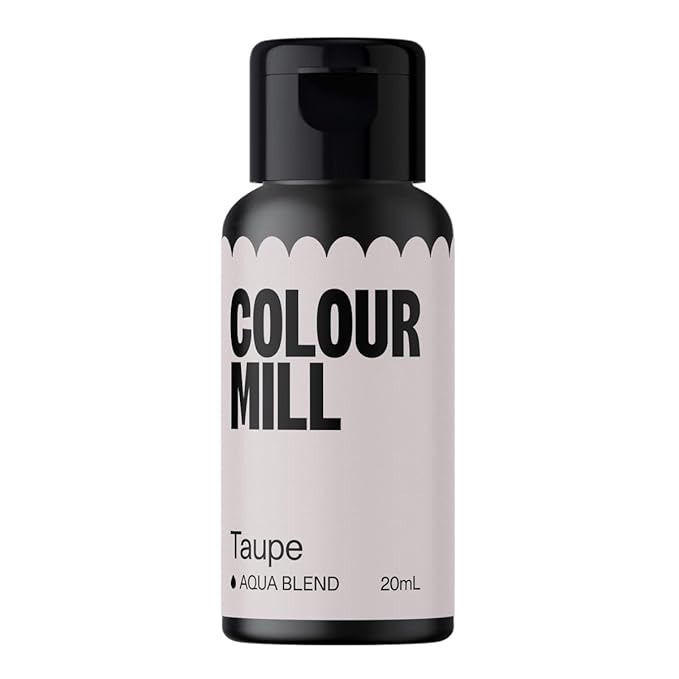 Colour Mill Aqua Blend Water-Based Food Coloring, 20 Milliliters Taupe