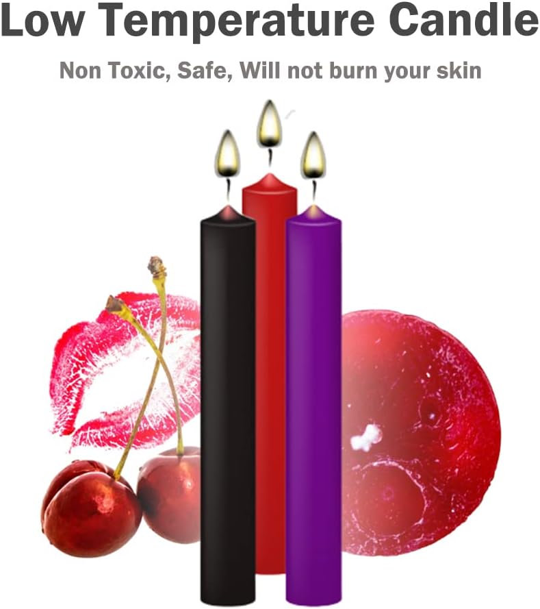 Low Temperature Candles,Romantic Wax Play Candles Low Heat for Lovers Couples