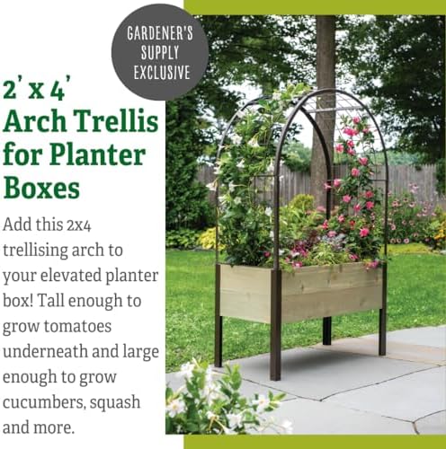 gardener's supply company arch trellis, 2' x 4', close-up detail