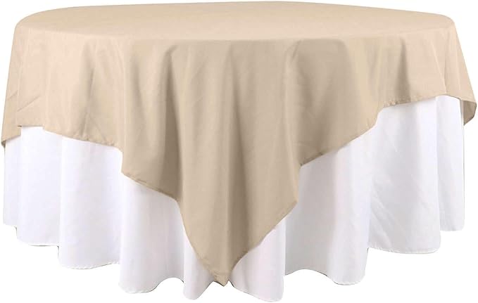 Efavormart 90" Nude Wholesale Linens Polyester Square Linen Tablecloth for Kitchen Dining Catering Wedding Birthday Party Events