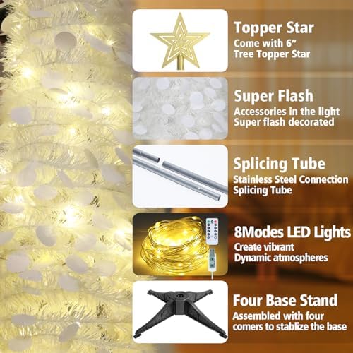 6 ft pop up christmas tree with 100 on a desk or shelf