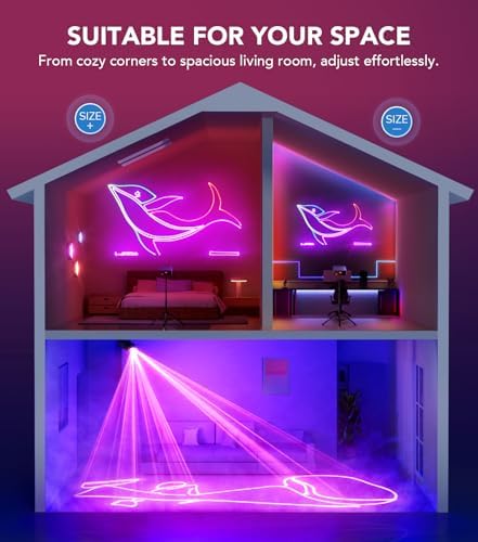 KeoBin App DJ Laser Light, 200+ 3D Animations, Custom Text & Patterns