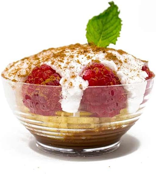 50 Pack 3 oz. Asian-Style Clear Mini Dessert Cups, Party Cups for Appetizer Bowls and Disposable Dessert Bowls, Jello Shots, Mini Dessert Cup for Fancy Shooter Cups